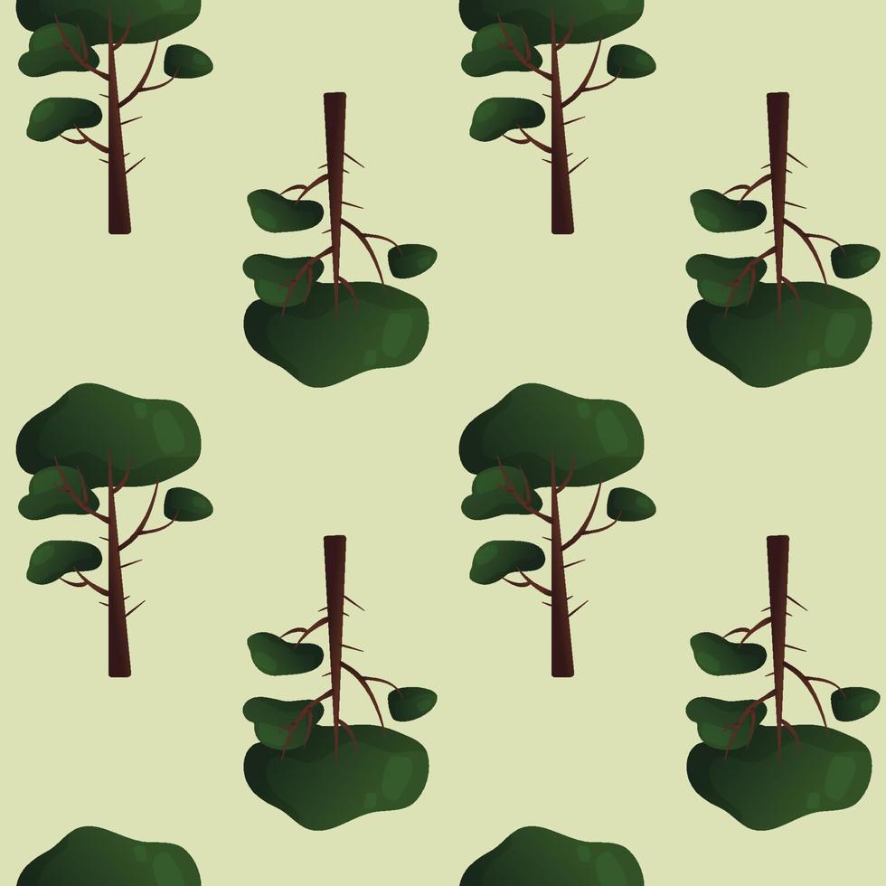 Vector pattern with tree