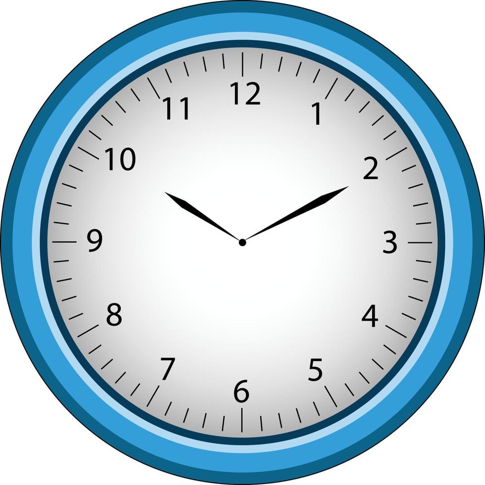 Isolated Wall Clock  Vector Illustration