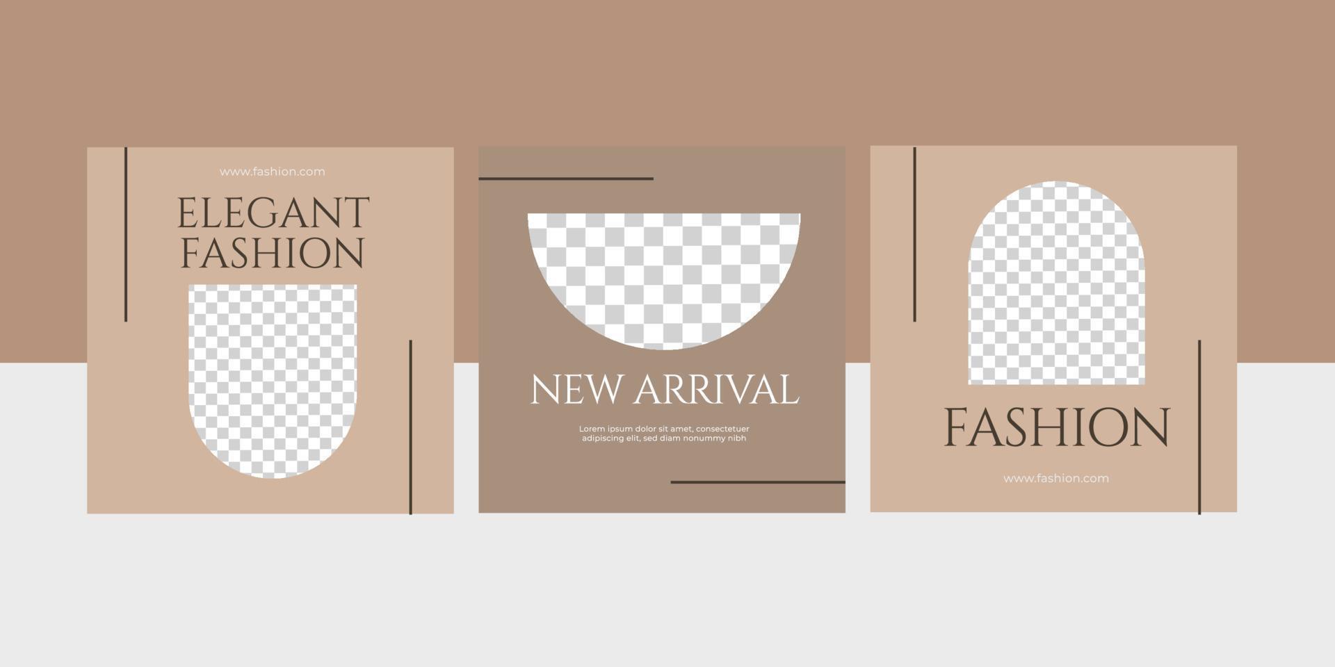Fashion Social Media Post Collection vector