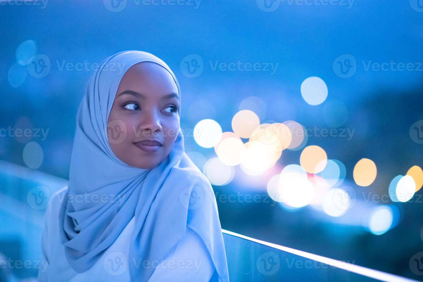 Woman at night photo