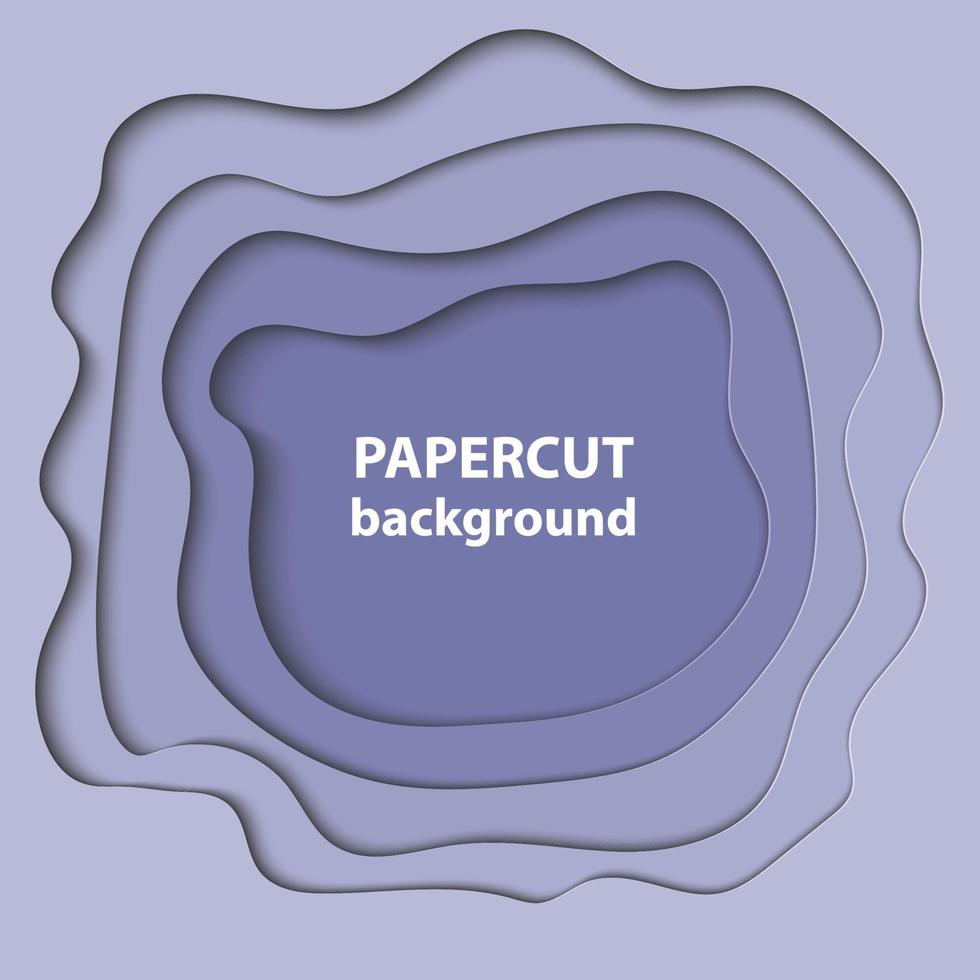 Vector background with violet colorful paper cut shapes. 3D abstract paper art style, design layout for business presentations, flyers, posters, prints, decoration, cards, brochure