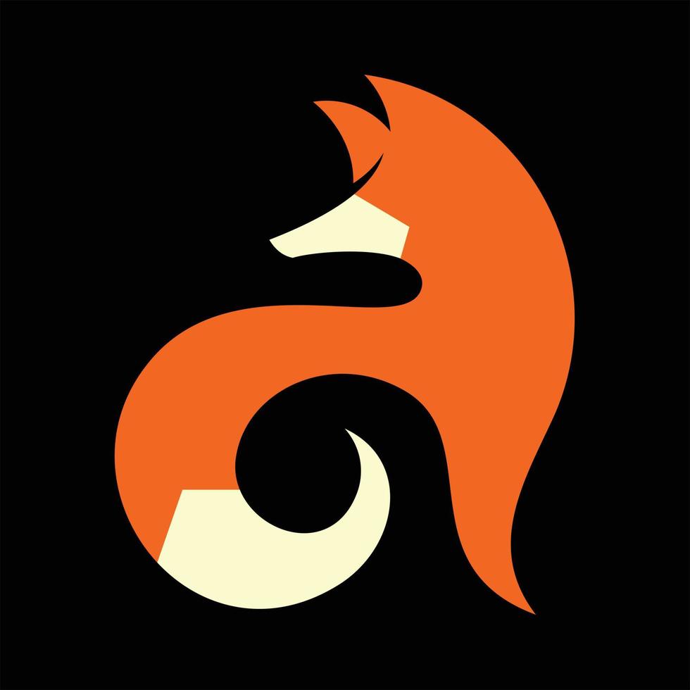 letter a fox logo design vector