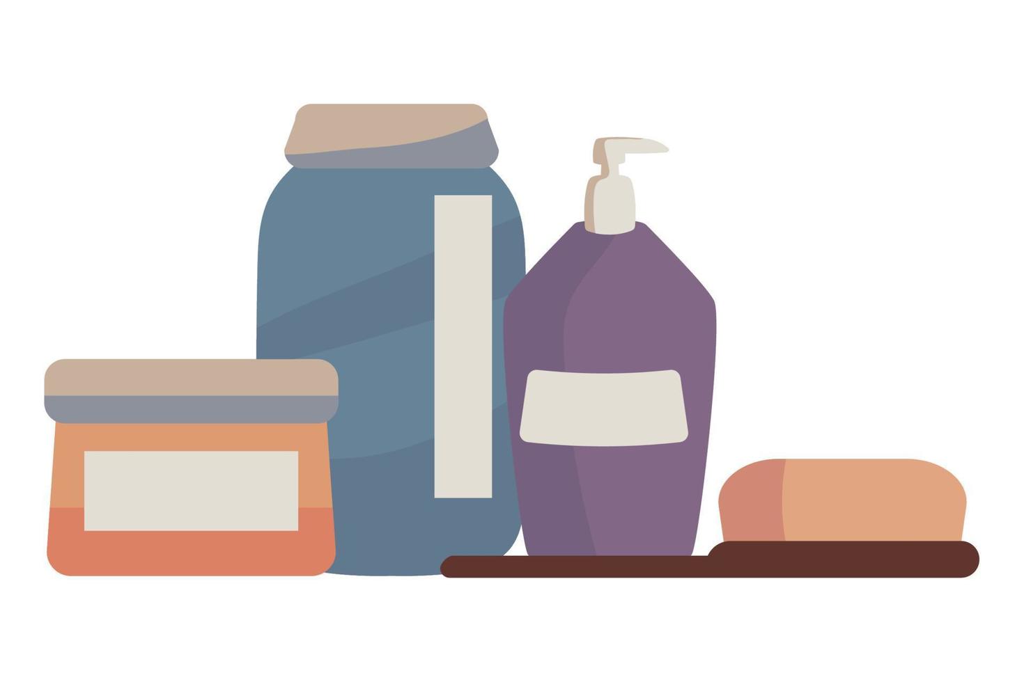 productos cosméticos y jabón vector