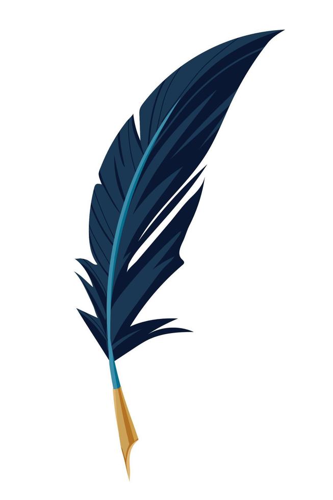 classic feather pen vector