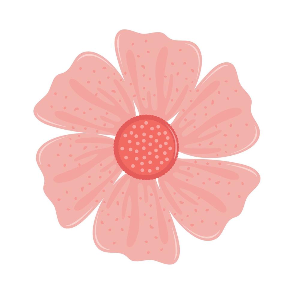 icono de flor rosa vector