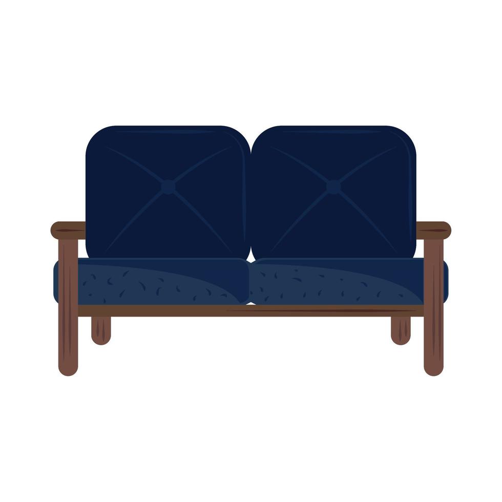 blue sofa furniture vector