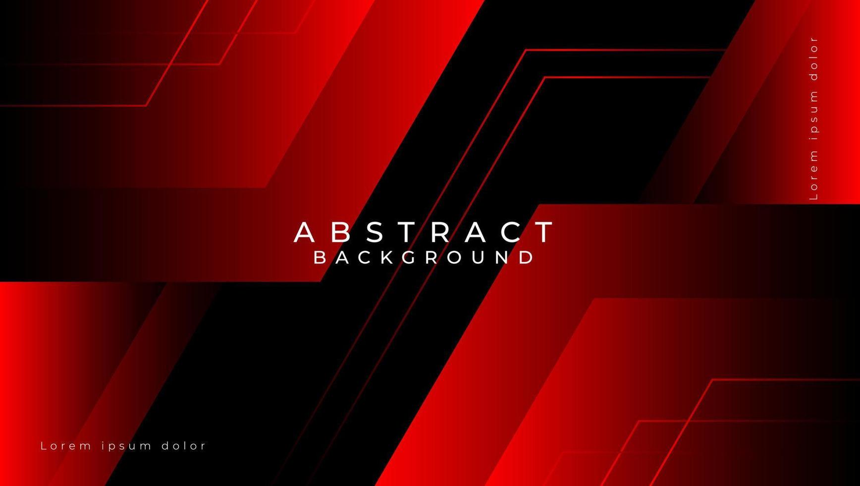Abstract banner background with red shapes vector