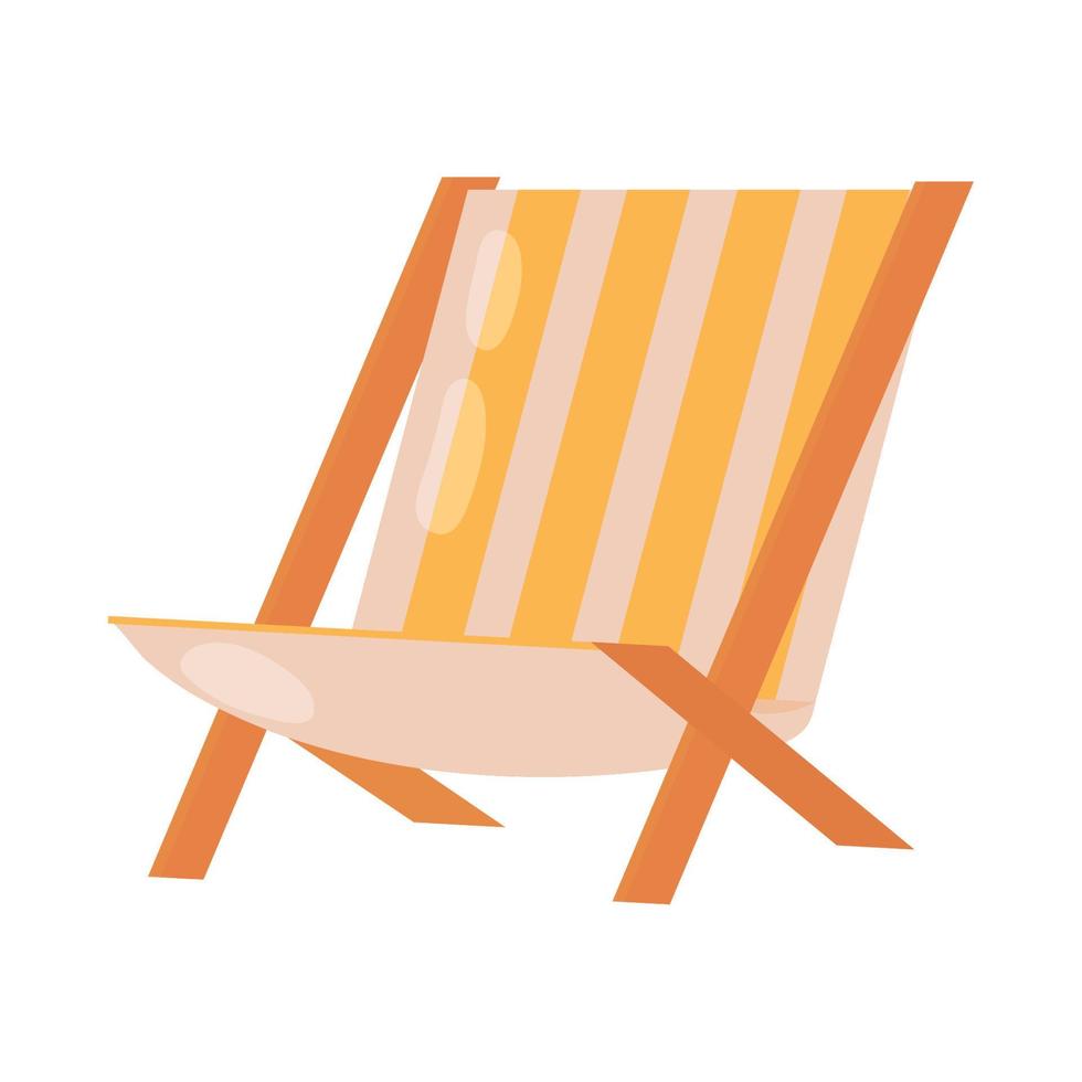 beach chair icon vector