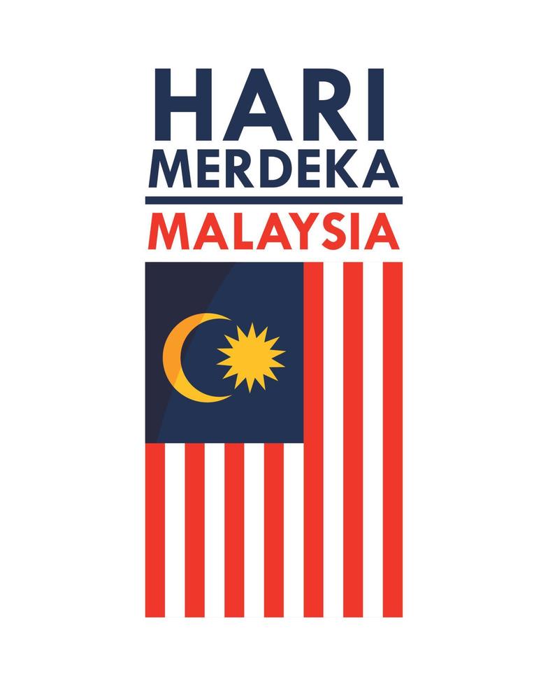 Malaysia independence day event vector
