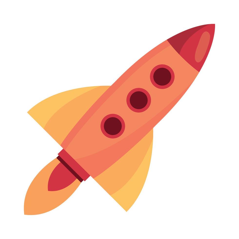 spaceship flat icon vector