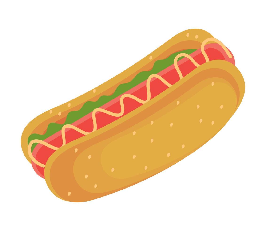 hot dog icon vector