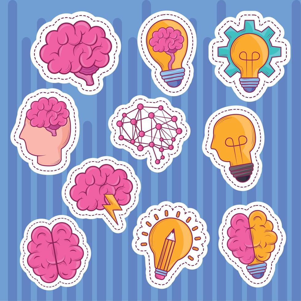 brain creativity and innovation vector