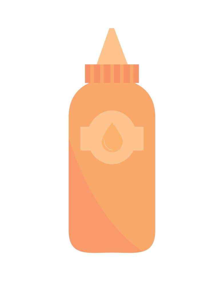 mustard sauce bottle vector