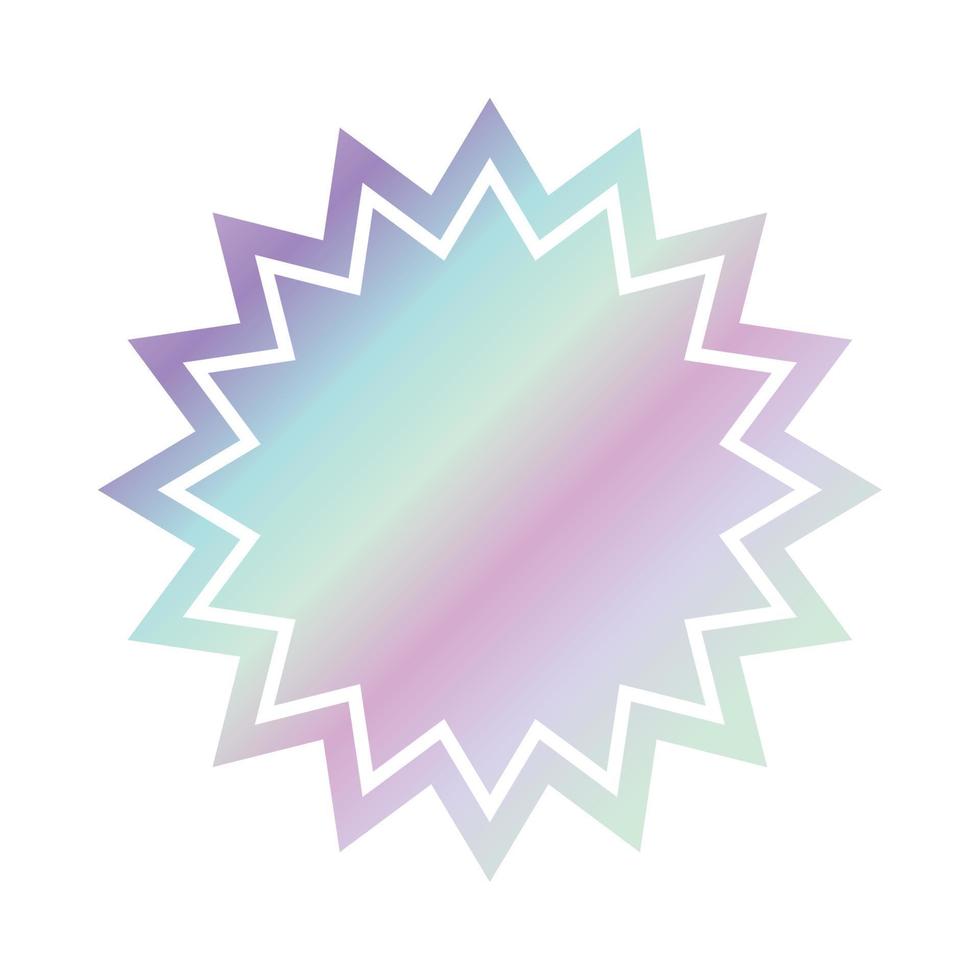 holographic star design vector