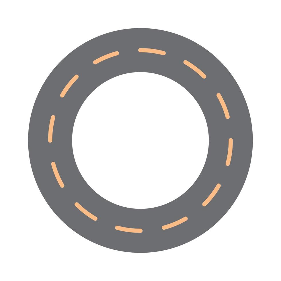 circular highway pavement vector