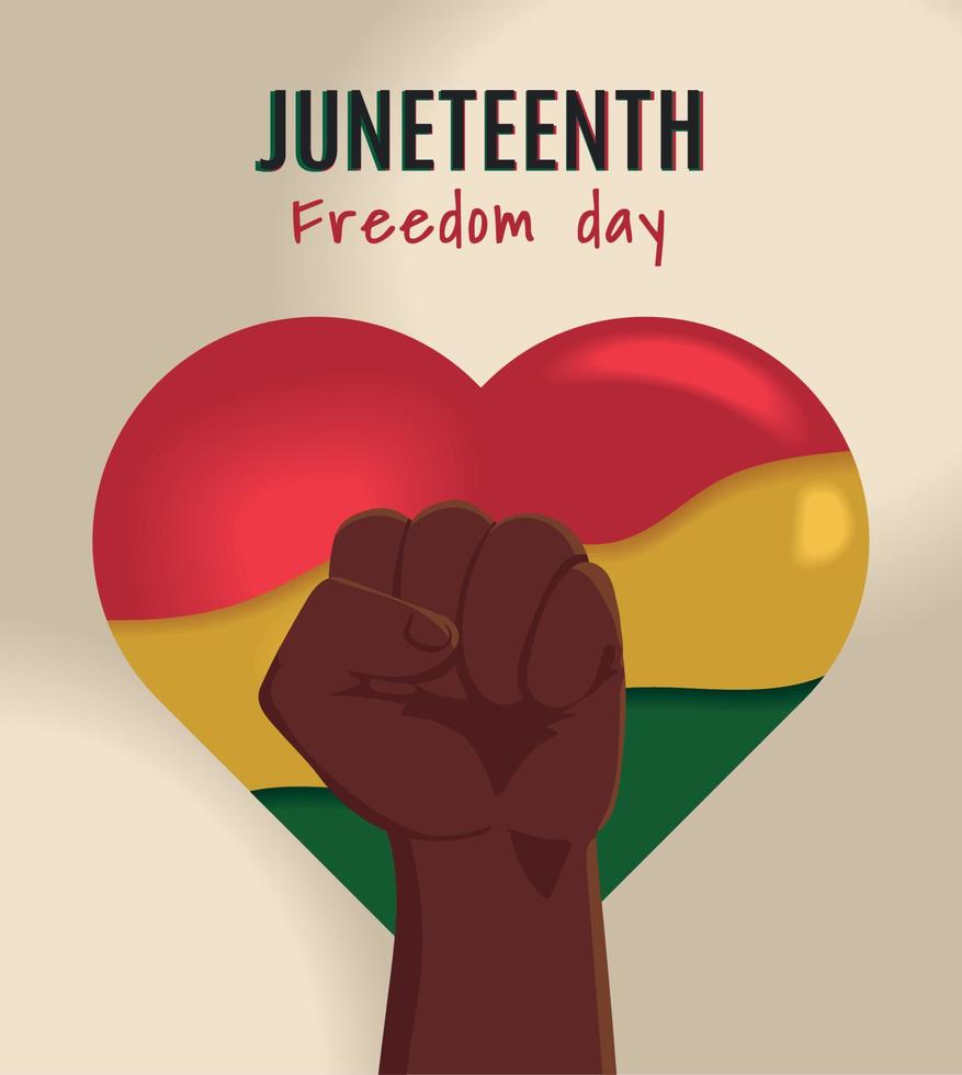 juneteenth card layout vector