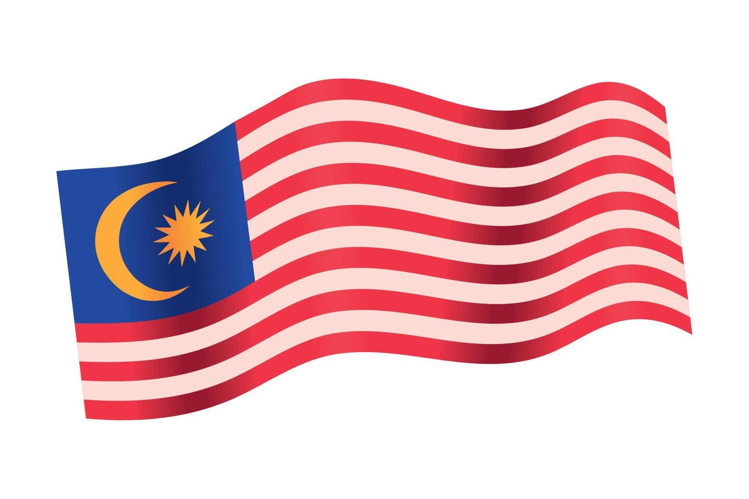 malasia bandera nacional vector