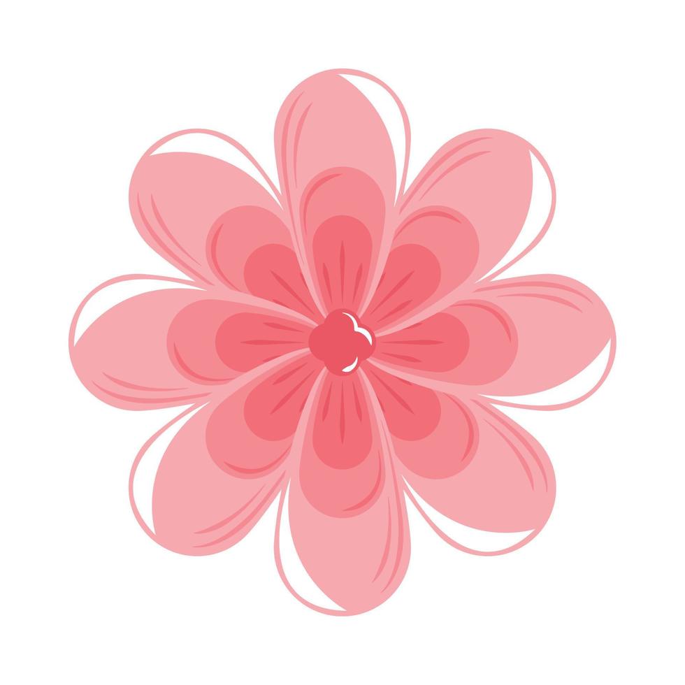 icono de flor rosa vector