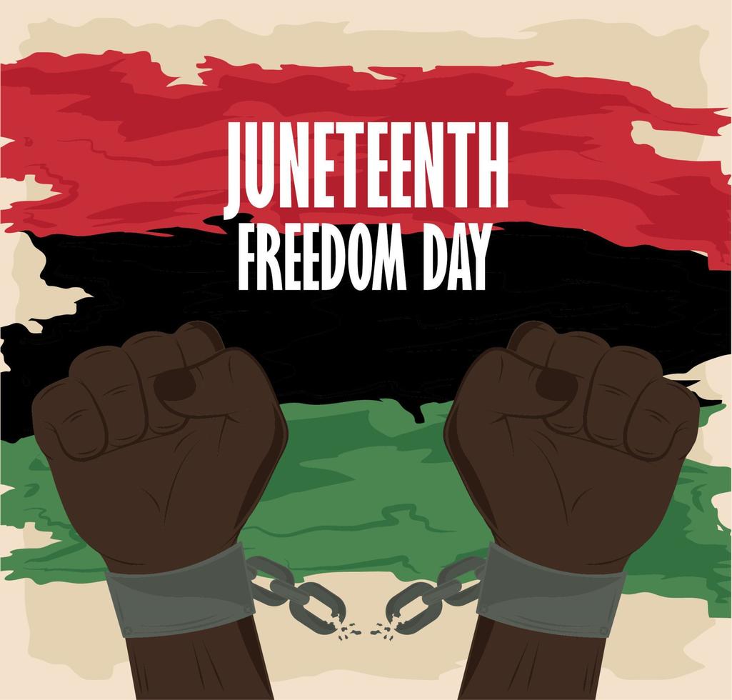 juneteenth freedom day poster vector