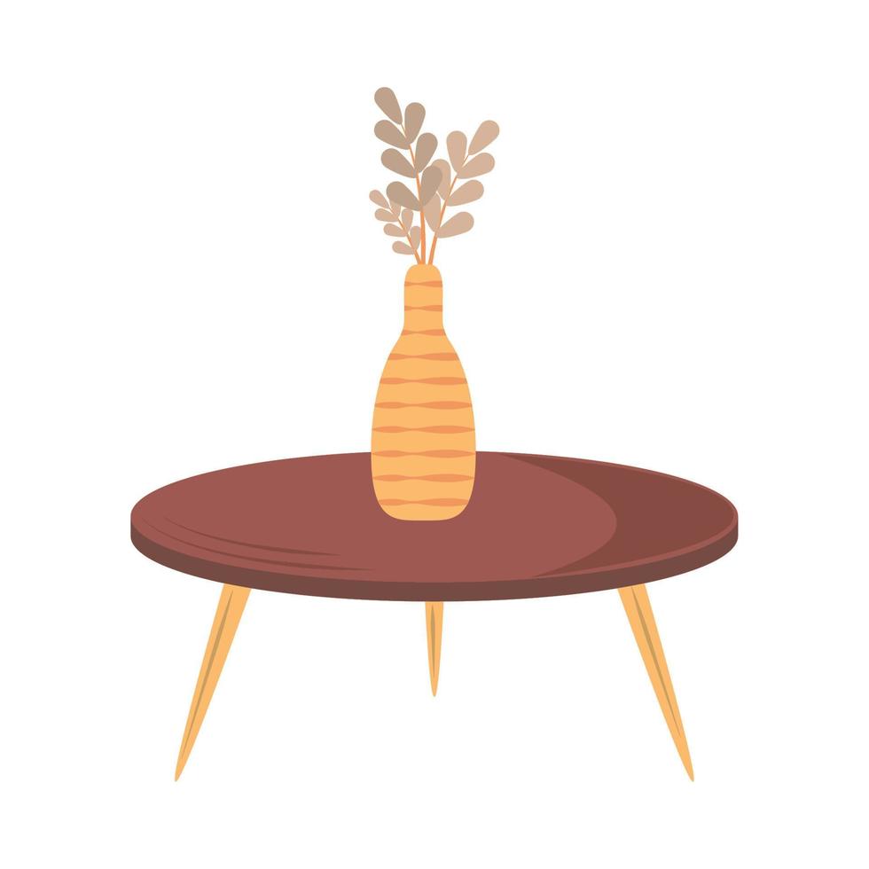bouquet in vase on the table vector