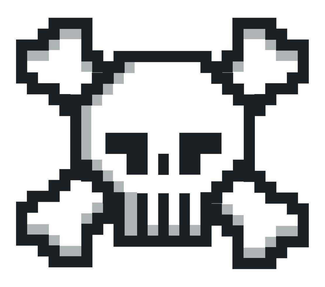 pixel skull icon 10426616 Vector Art at Vecteezy