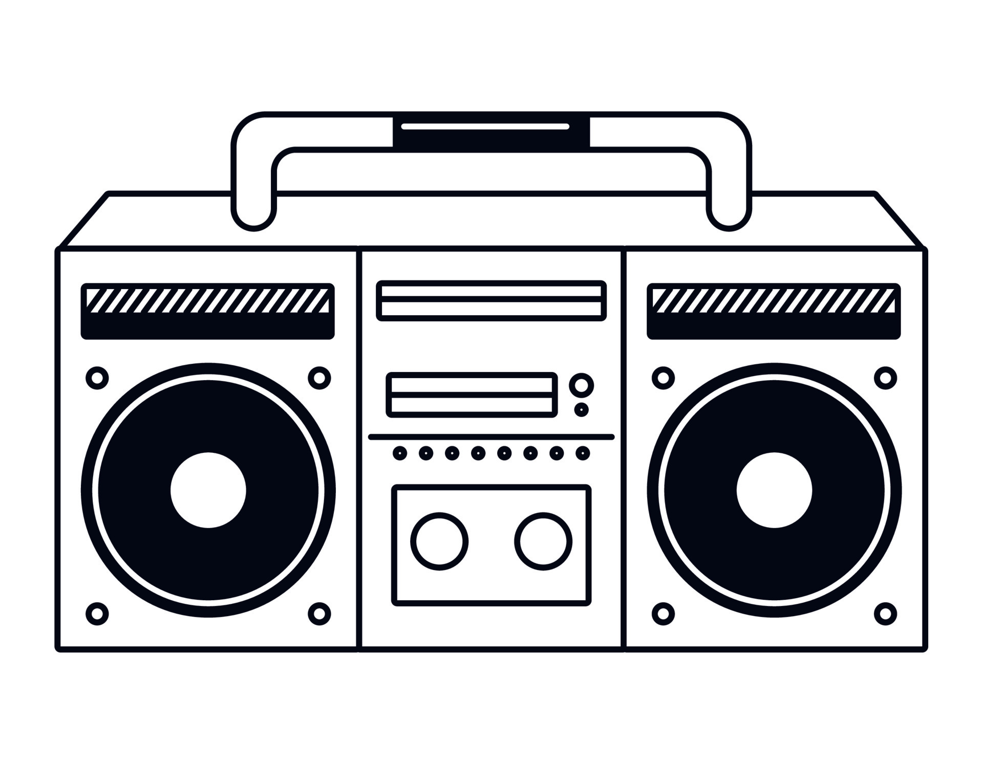 Simple Boombox Drawing