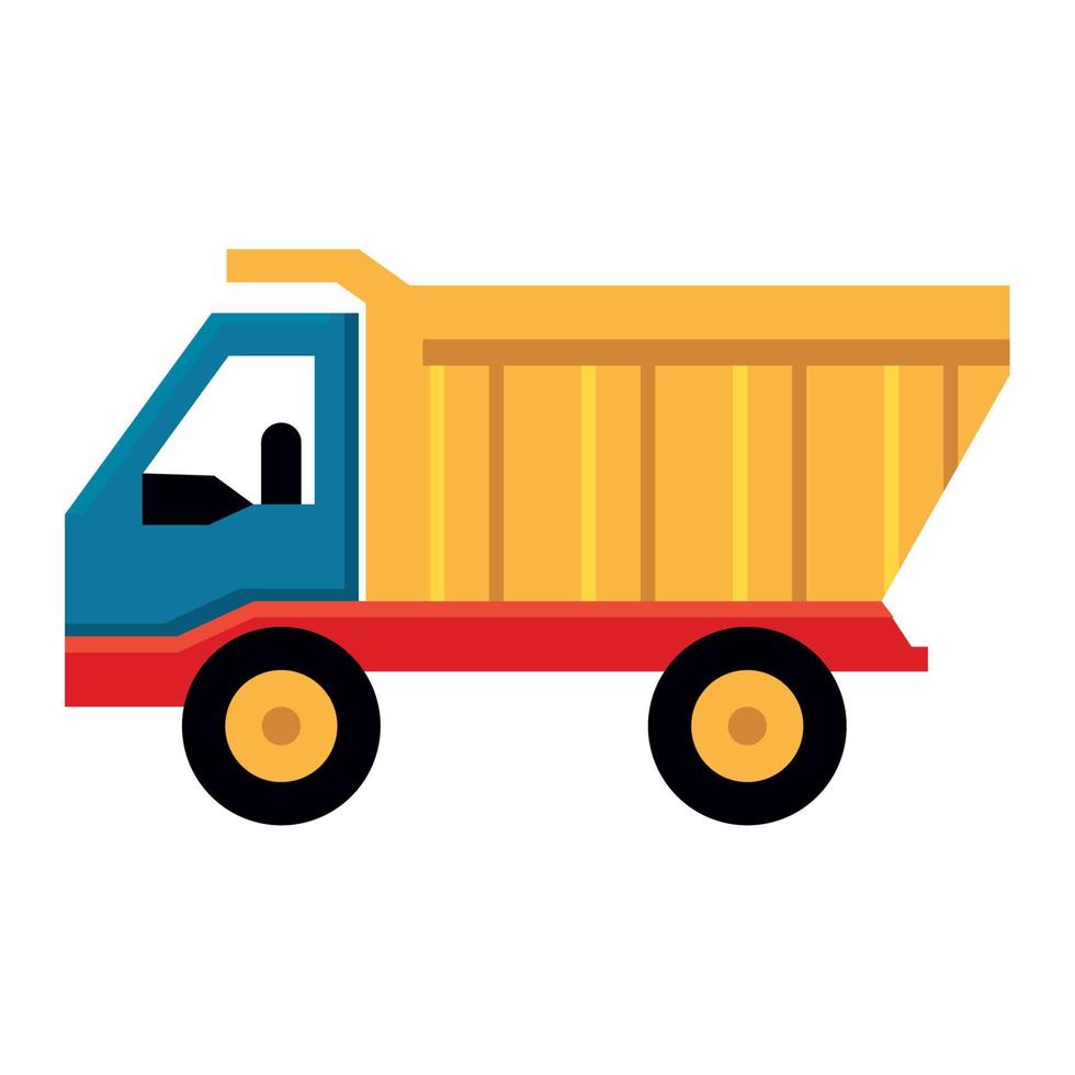 dump truck vehicle toy vector