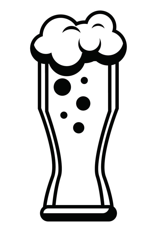 beer glass drink sketch vector