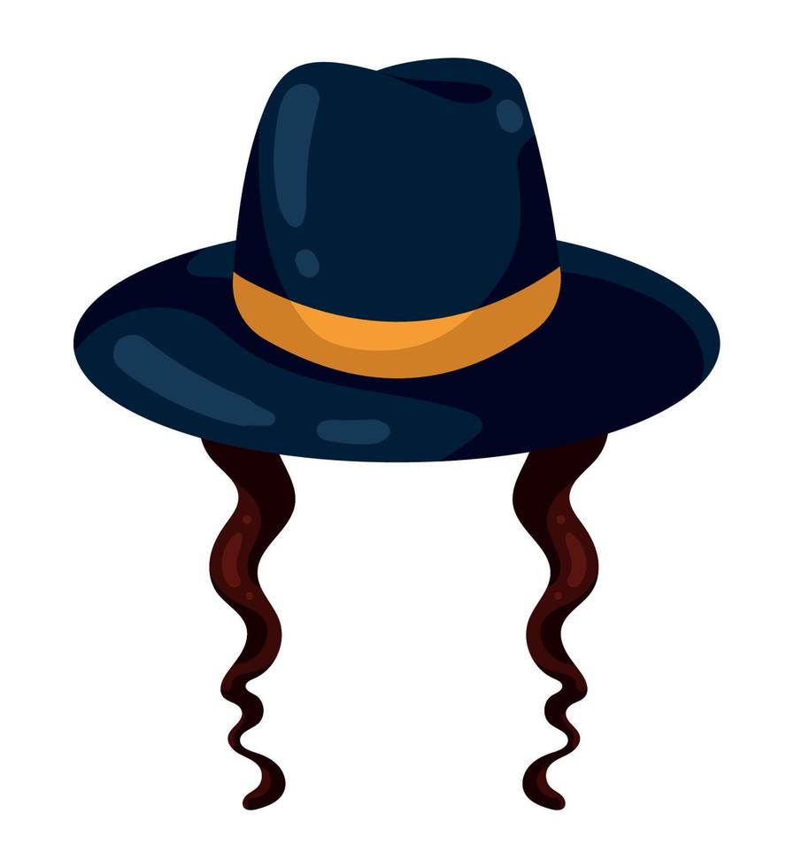 traditional jewish hat vector