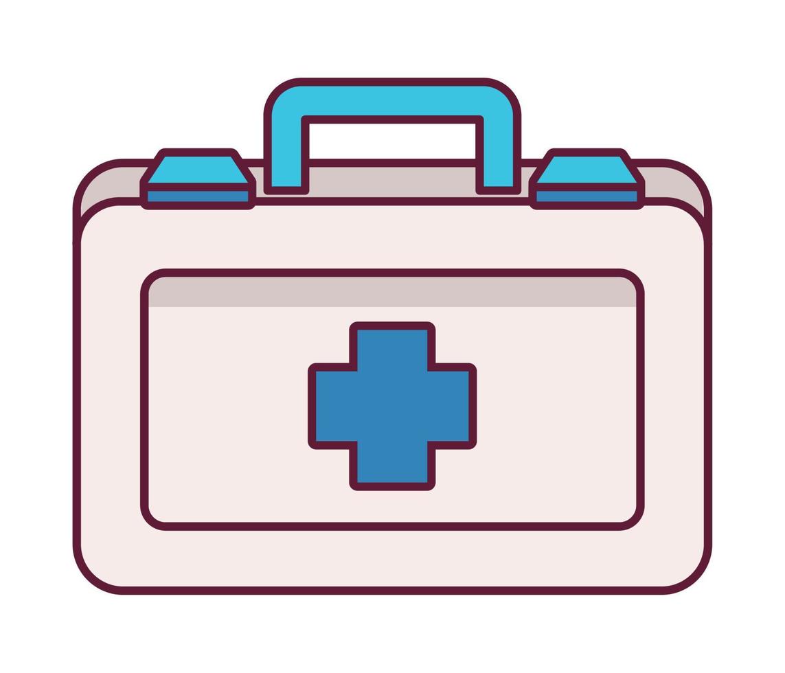 medical kit with cross vector