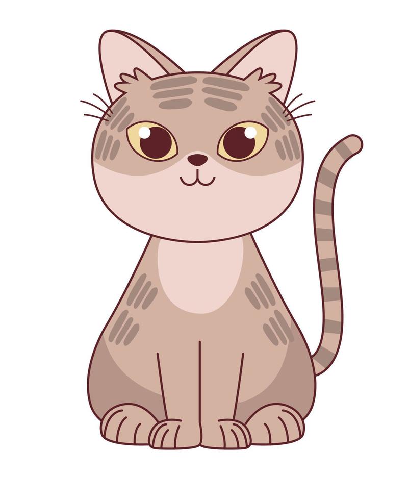 little cat mascot vector