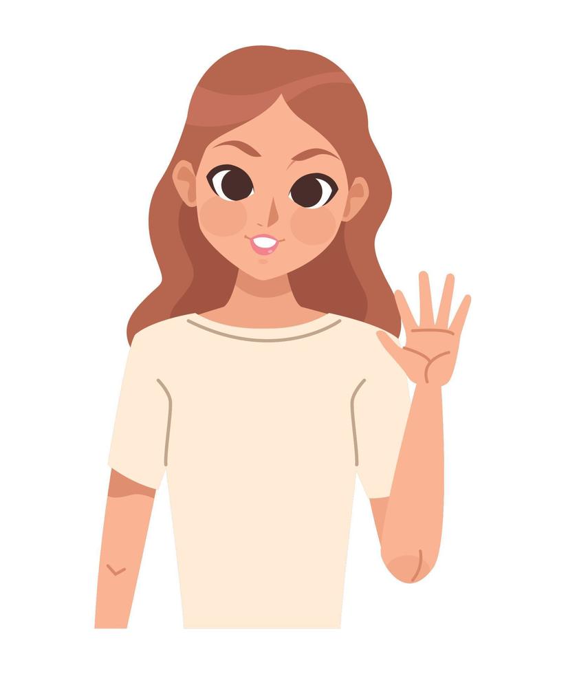 redhead youth girl vector