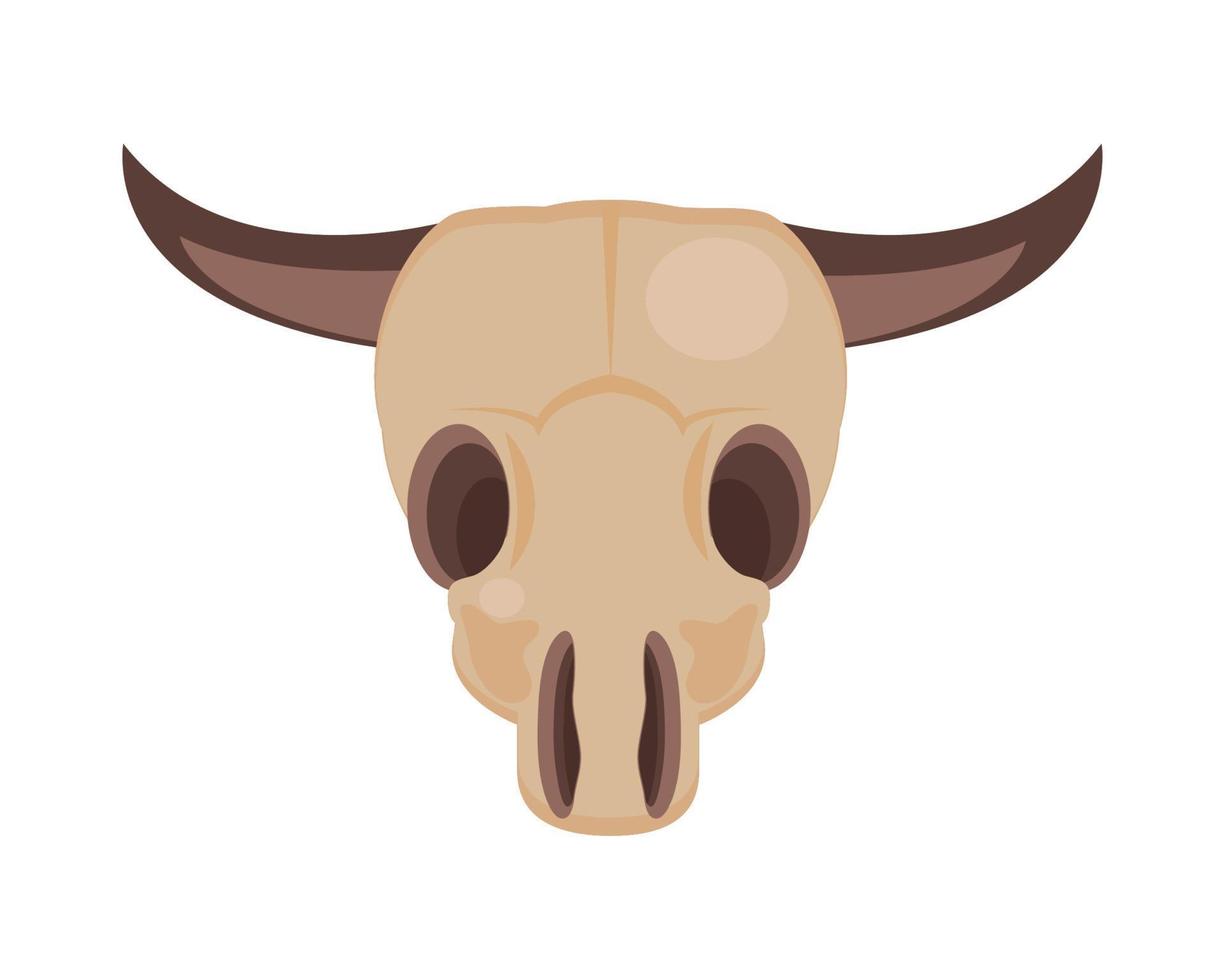 icono de cráneo de vaca vector