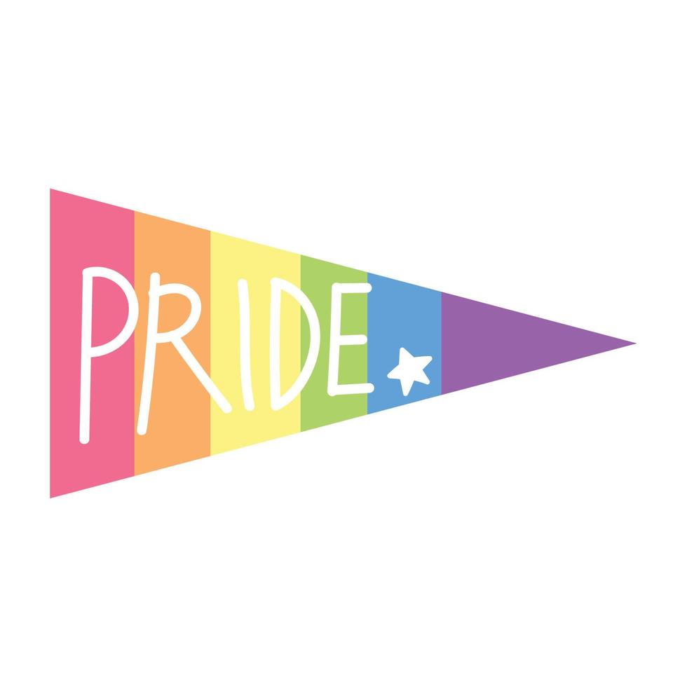 LGBTQ pride pennant vector