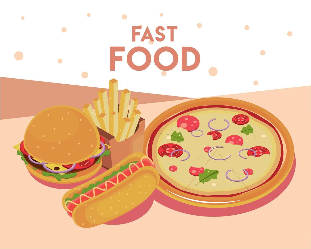 fast food poster vector