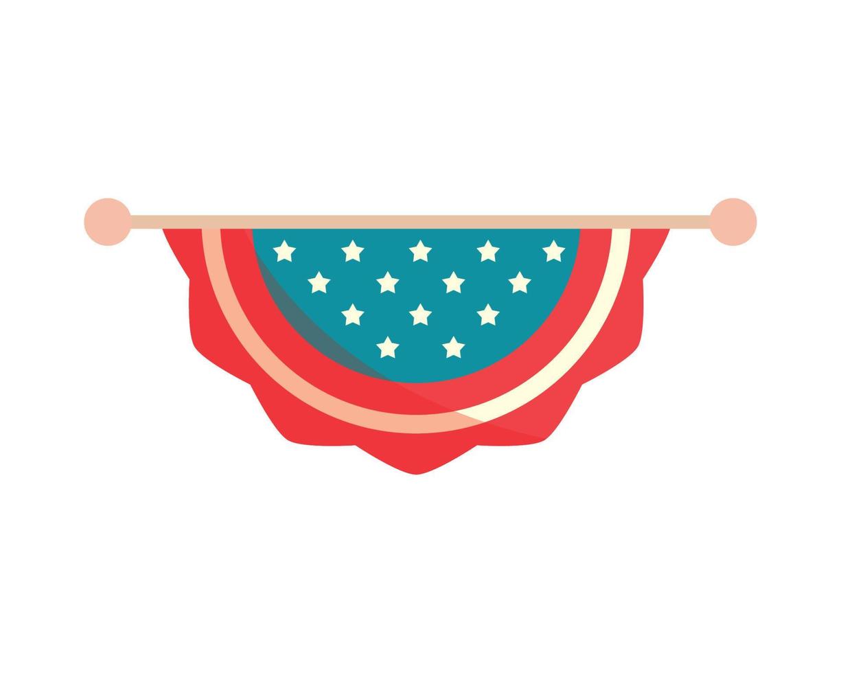 american flag pennant vector