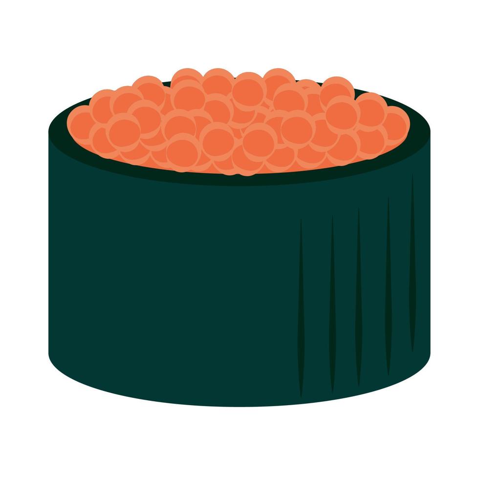 sushi with caviar vector