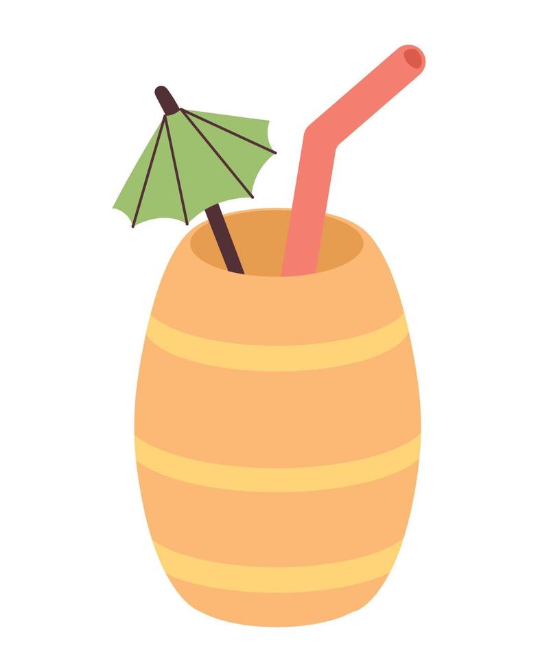 cocktail tropical drink vector