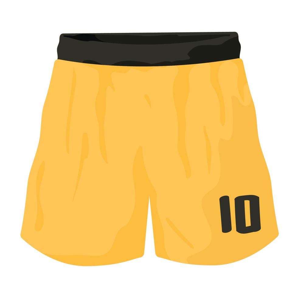 yellow soccer uniform short vector