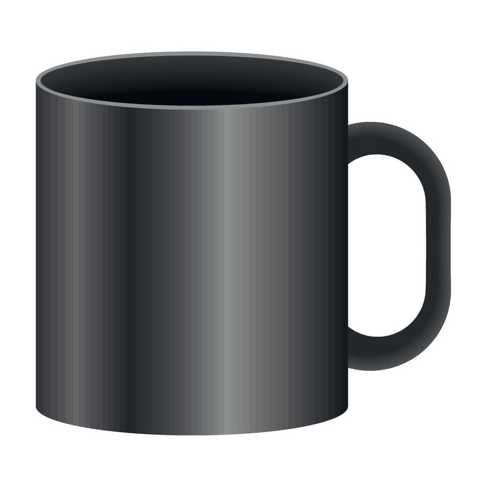 black mug mockup vector