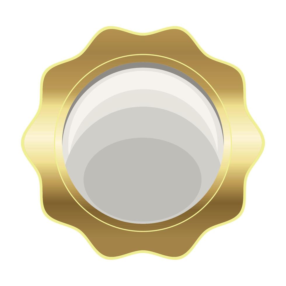golden medal emblem vector