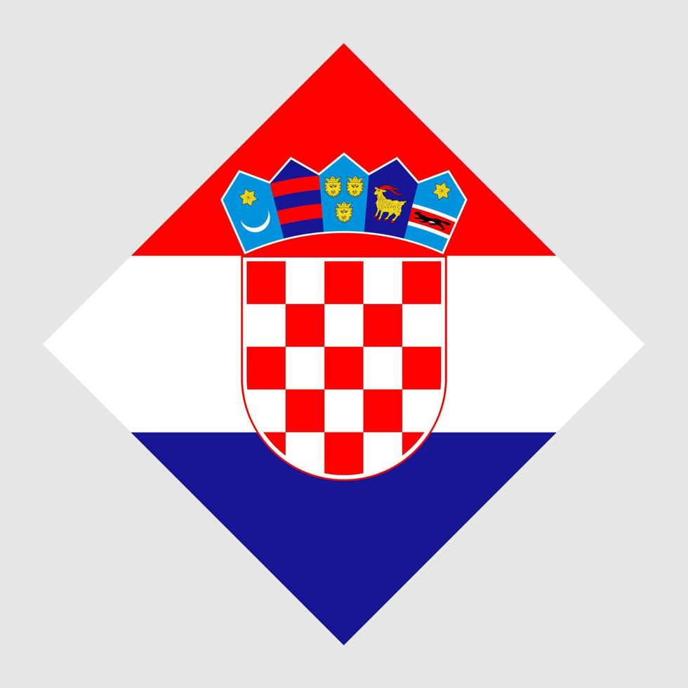 Croatia flag, official colors. Vector illustration.