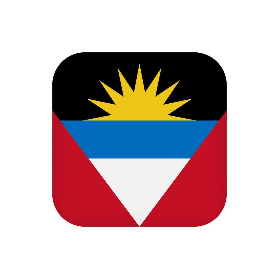 Antigua and Barbuda flag, official colors. Vector illustration.