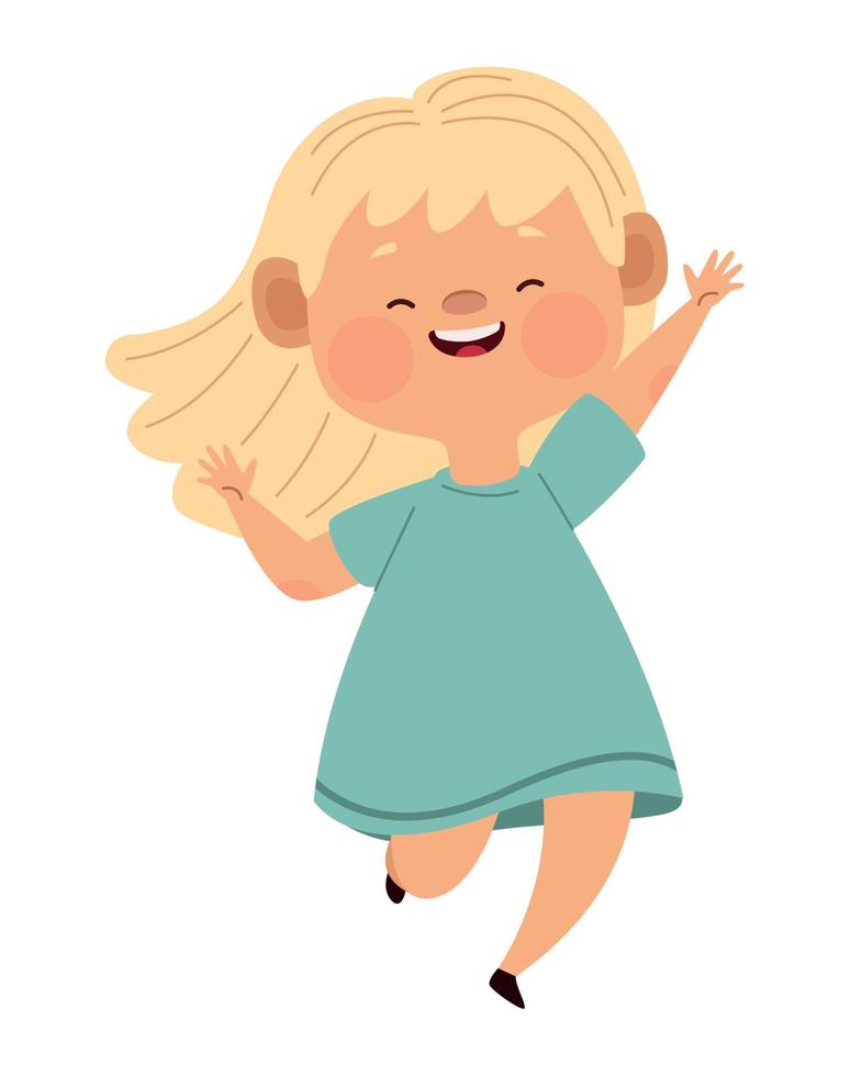 clip art little blonde girl