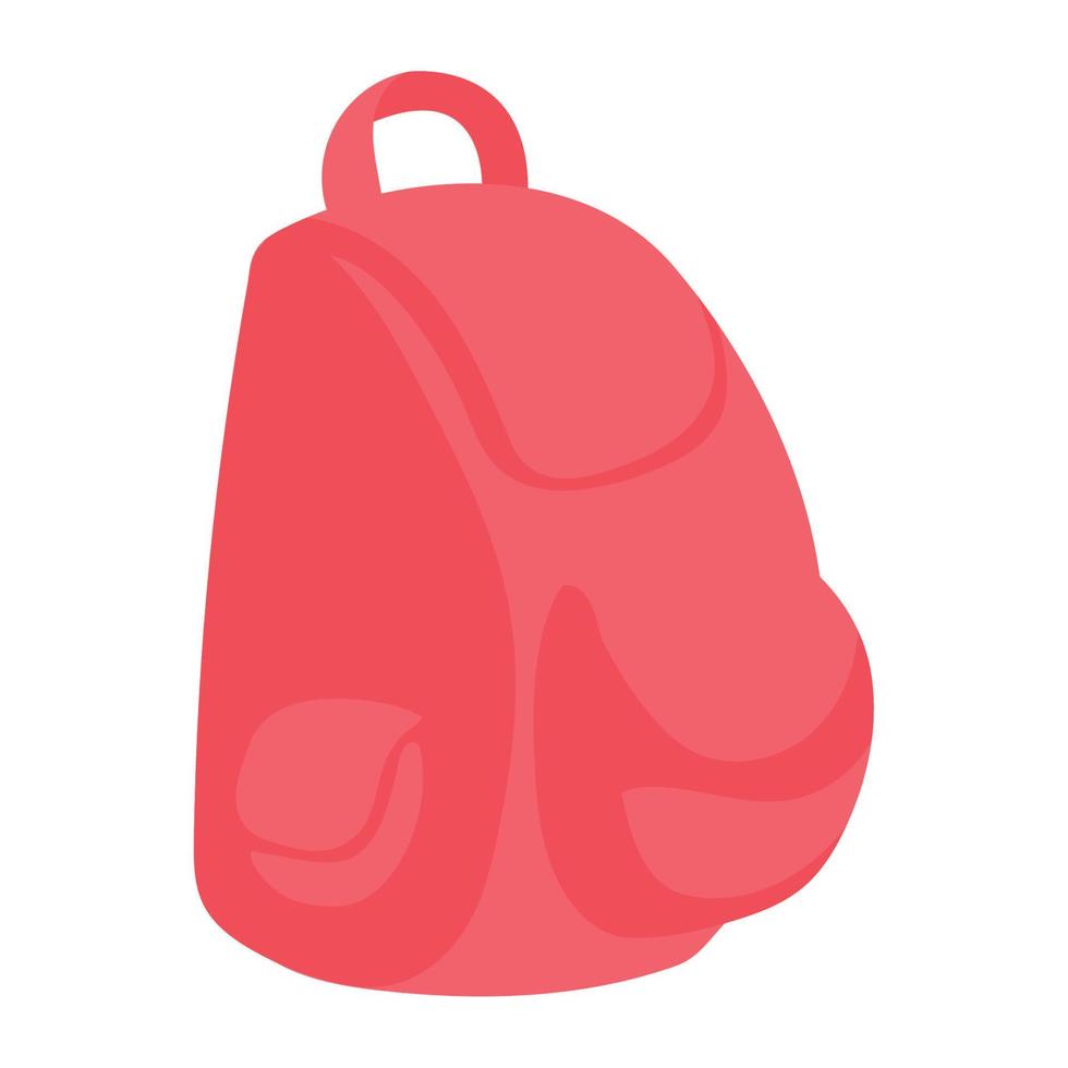 red school bag supply vector