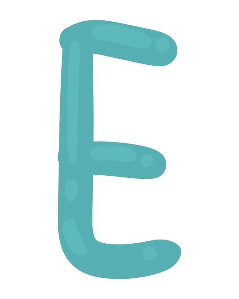 kid alphabet letter E vector