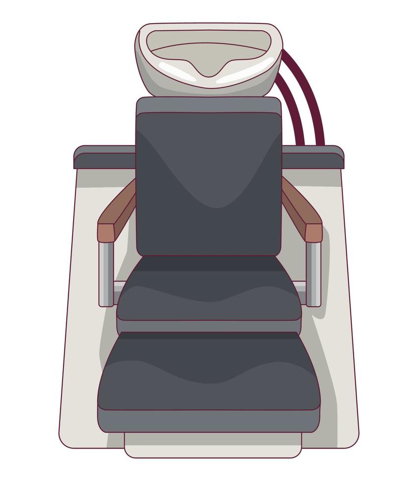 hair wash chair vector