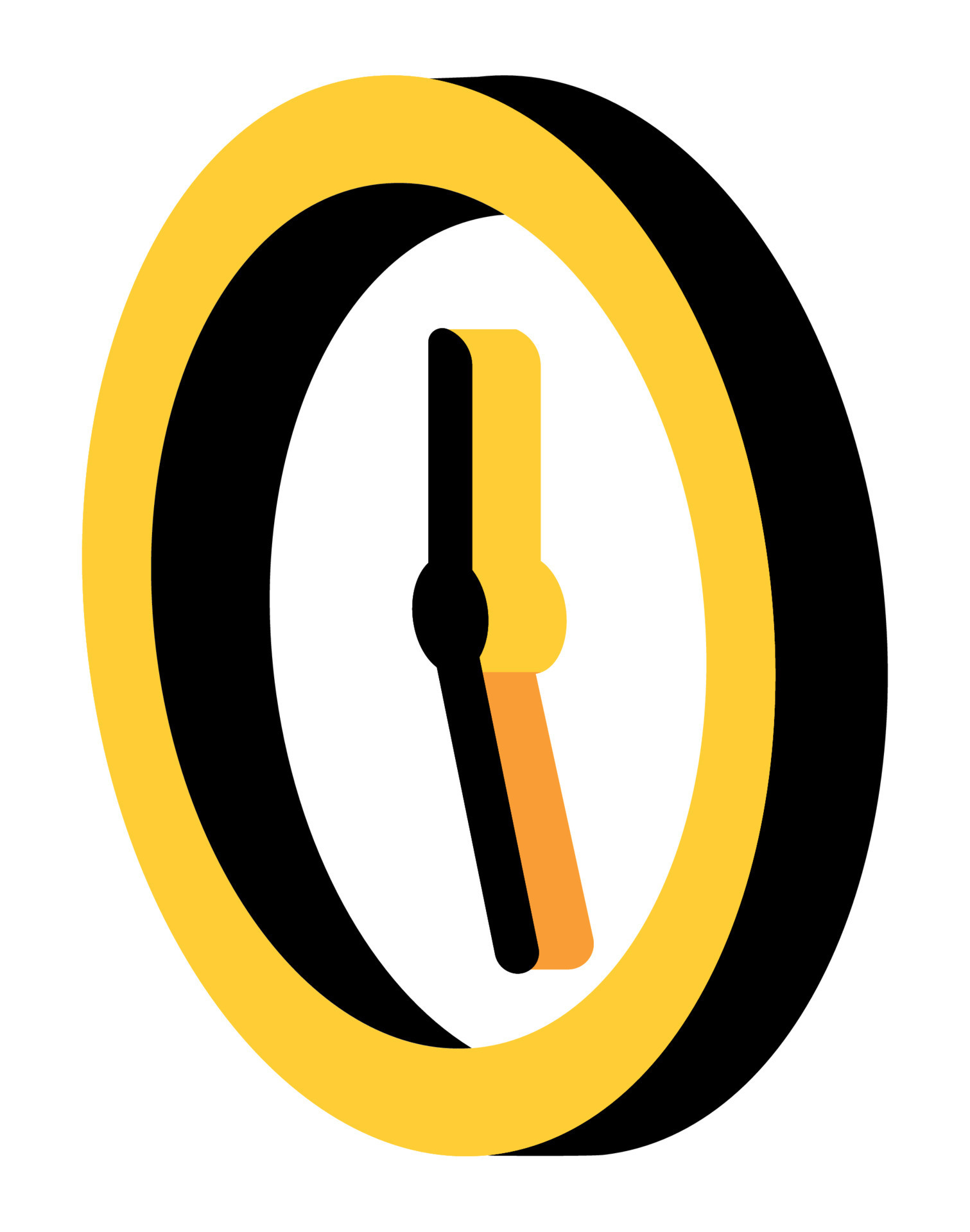 yellow time clock watch 10427023 Vector Art at Vecteezy