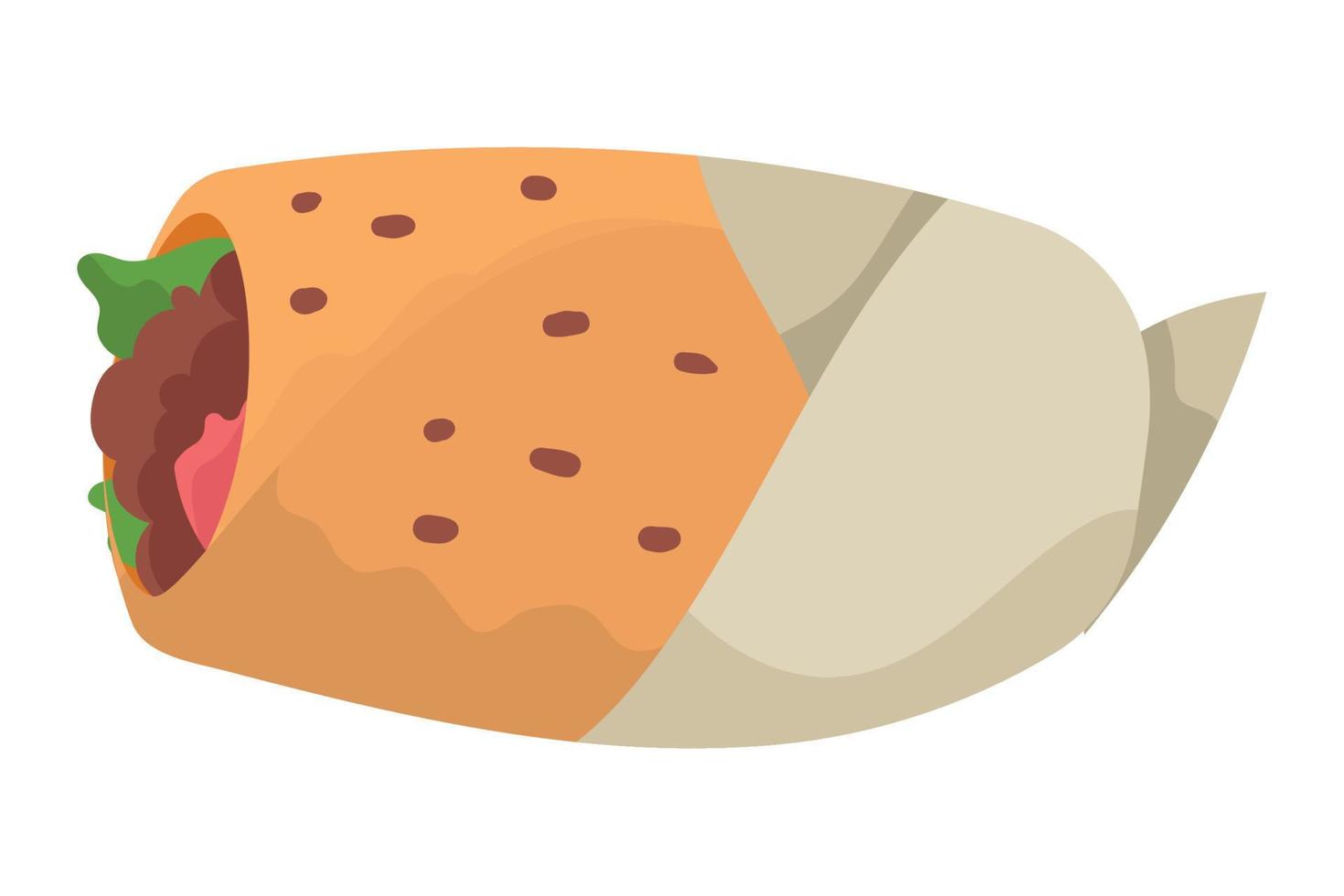 mexican taco food vector