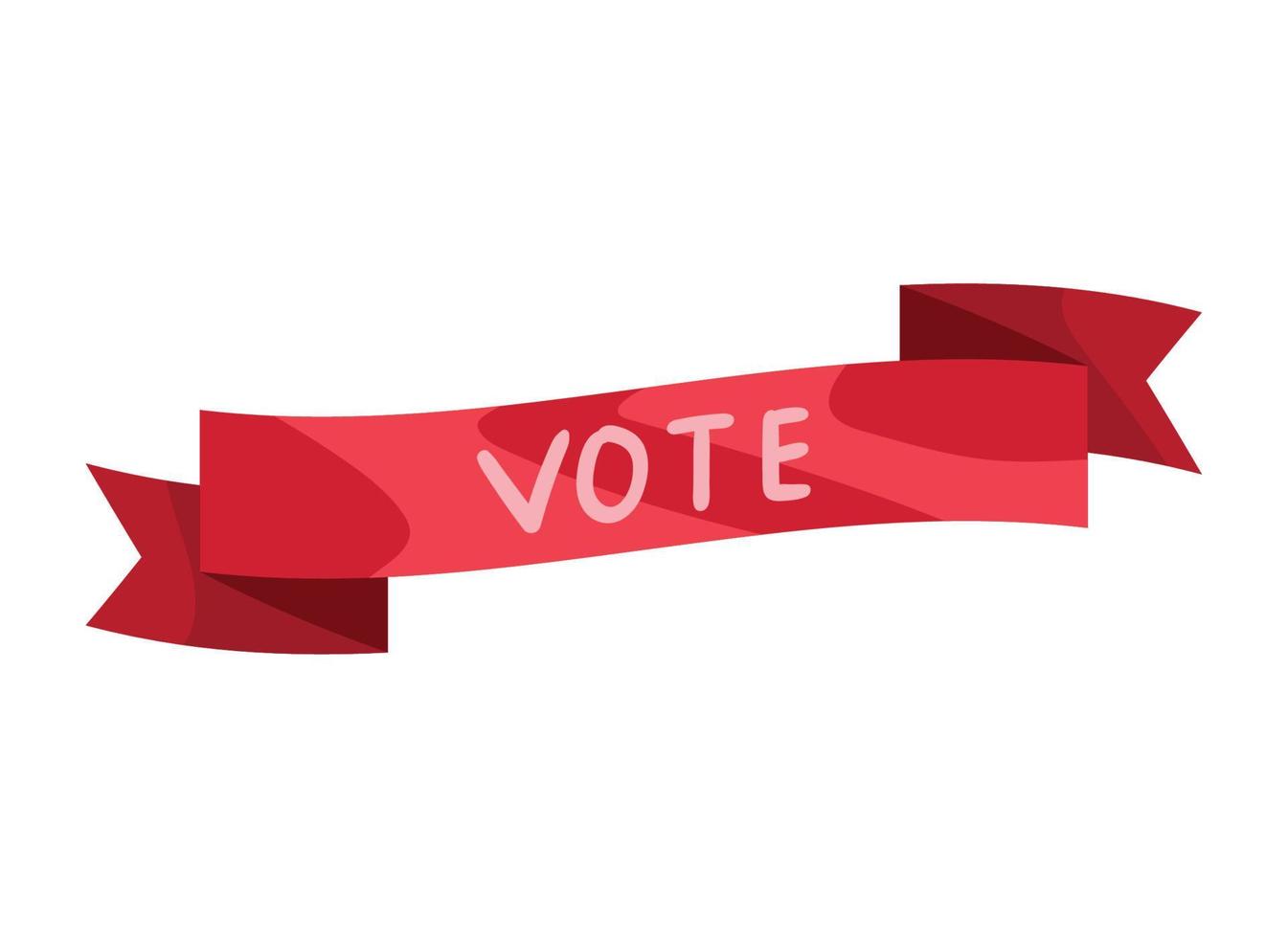 vote word in ribbon vector